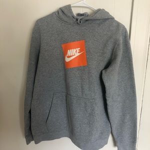 Grey hooded sweatshirt